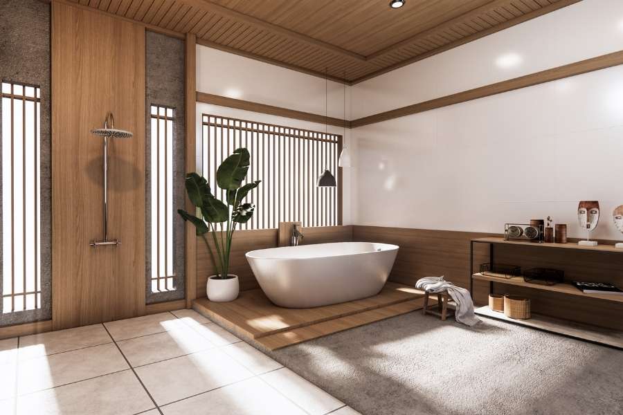 Une salle de bain moderne et épurée inspirée par un spa de qualité supérieure.